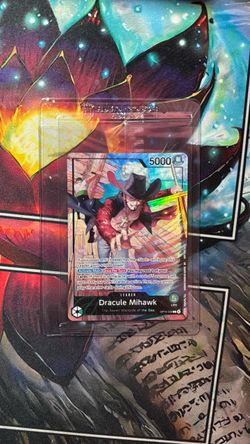 PSA Magazine Dracule Mihawk OP14-020 Foil Holo One Piece Sealed Promo