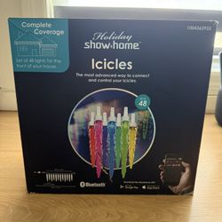 48 Multi-Colored Motion LED Icicle Lights 46 feet 