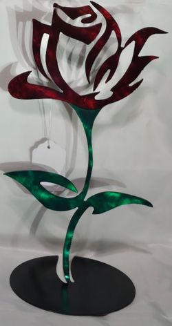 Custom Red Rose Metalwork 