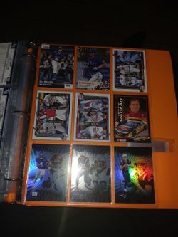 Assorted sports Cards, Binder and binder sleeves.