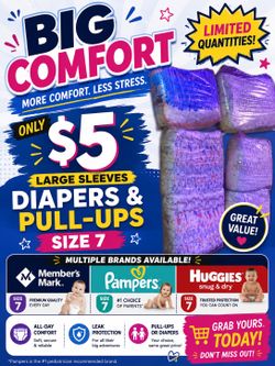Size 7 diapers and pull ups!
