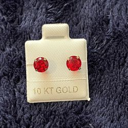Red Diamond Earrings 