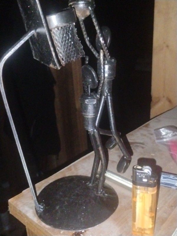 Metal art Old Spark plugs