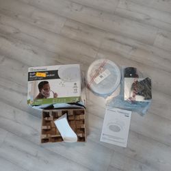 Bath fan with Bluetooth speaker and LED light