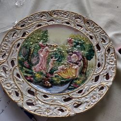 Vintage Capodimonte Plate 