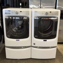 MAYTAG XL CAPACITY WASHER DRYER ELECTRIC SET FREE DELIVERY 