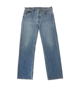 Vintage Levis 501 Jeans 32 x 30 Blue Denim 5 Button Fly Straight Leg Made In USA