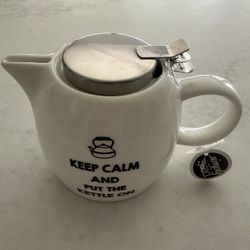 Simply Said Infuser Tea Pot Keep Calm 