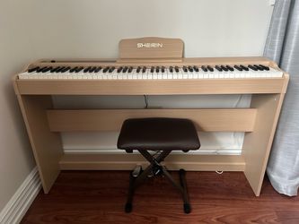 Full weighted 88 Key Electric Piano with 100+ sound settings/ 8 learning Books/Chair