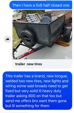 5x8 Utility Trailer with New Tires