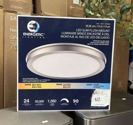LED slim flush mount 14” up to 5000K adjustable lumen light