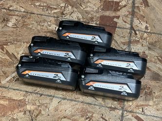 5x For parts or repair - Ridgid 18V 2Ah Lithium Battery