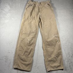 BDG Carpenter Brown 29x32 Double Knee Relaxed Juno Carhartt Y2K Distressed #3497
