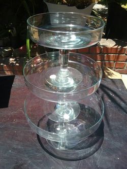 Cristal platos para poner postres