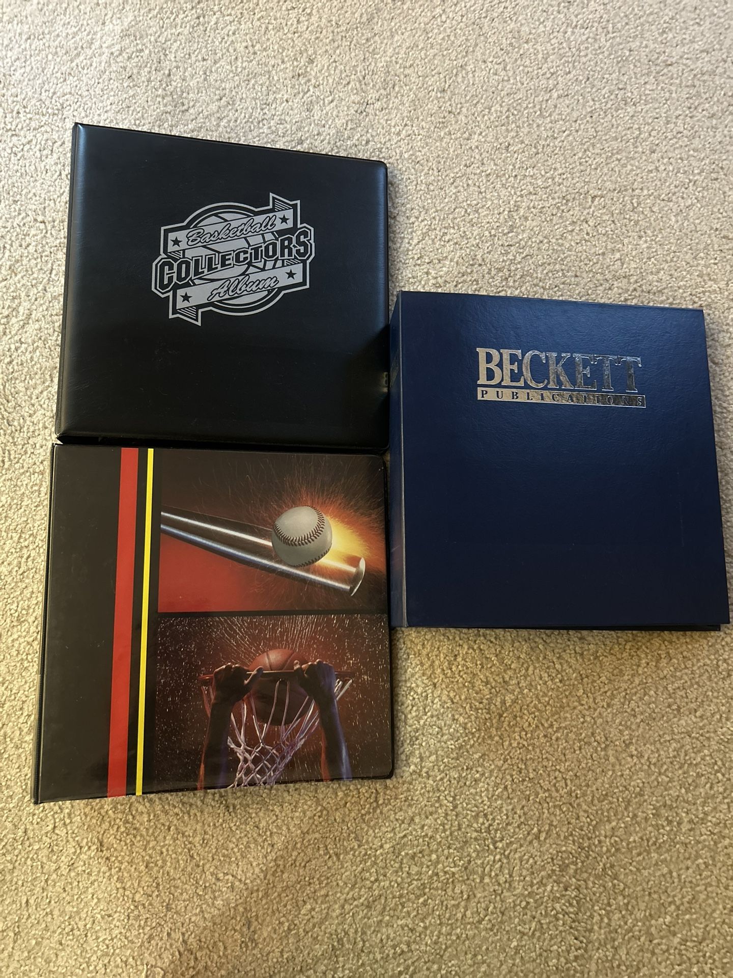 3 sports or trading card binders