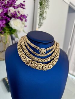 Gargantillas Bizantino 10k Y 14k Financiamiento Disponible 