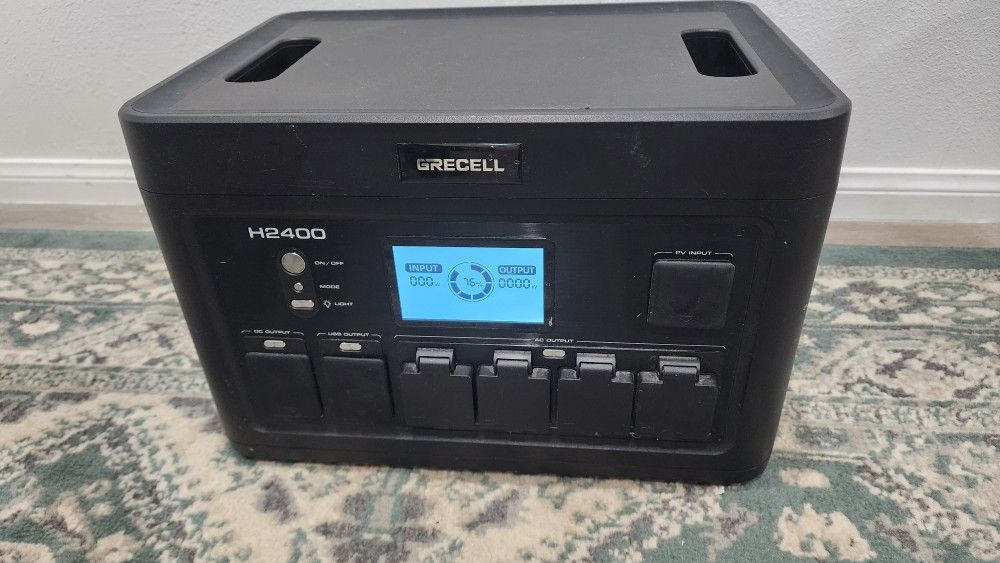 Grecell Portable Power Station 2400W, 1843Wh LiFePO4 Solar Generator UPS Home Battery Backup Power w/4 2400W AC Outlets (4800W Peak)