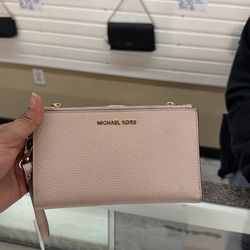 Pink mk wristlet