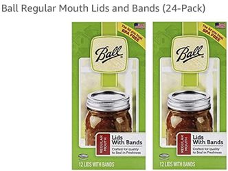 Ball Regular Mouth Lids And Bands(24-Pack)