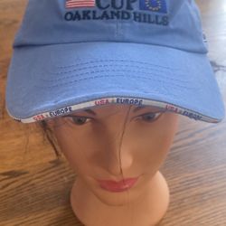 VTG Imperial 2004 Ryder Cup Oakland Hills Cap Hat Strapeback Light Blue