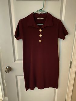 Zara Dress with pearl button,size medium, never worn.