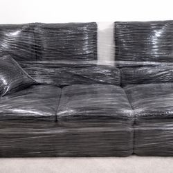 Boneless black sectional