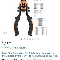 REXBETI 10.5-Inch Hand Rivet Gun, Heavy Duty Rivet Gun Tool with 5 Replaceable Rivet Heads, Labor-Saving Design, with 50pcs Rivets, Perfect for Repair