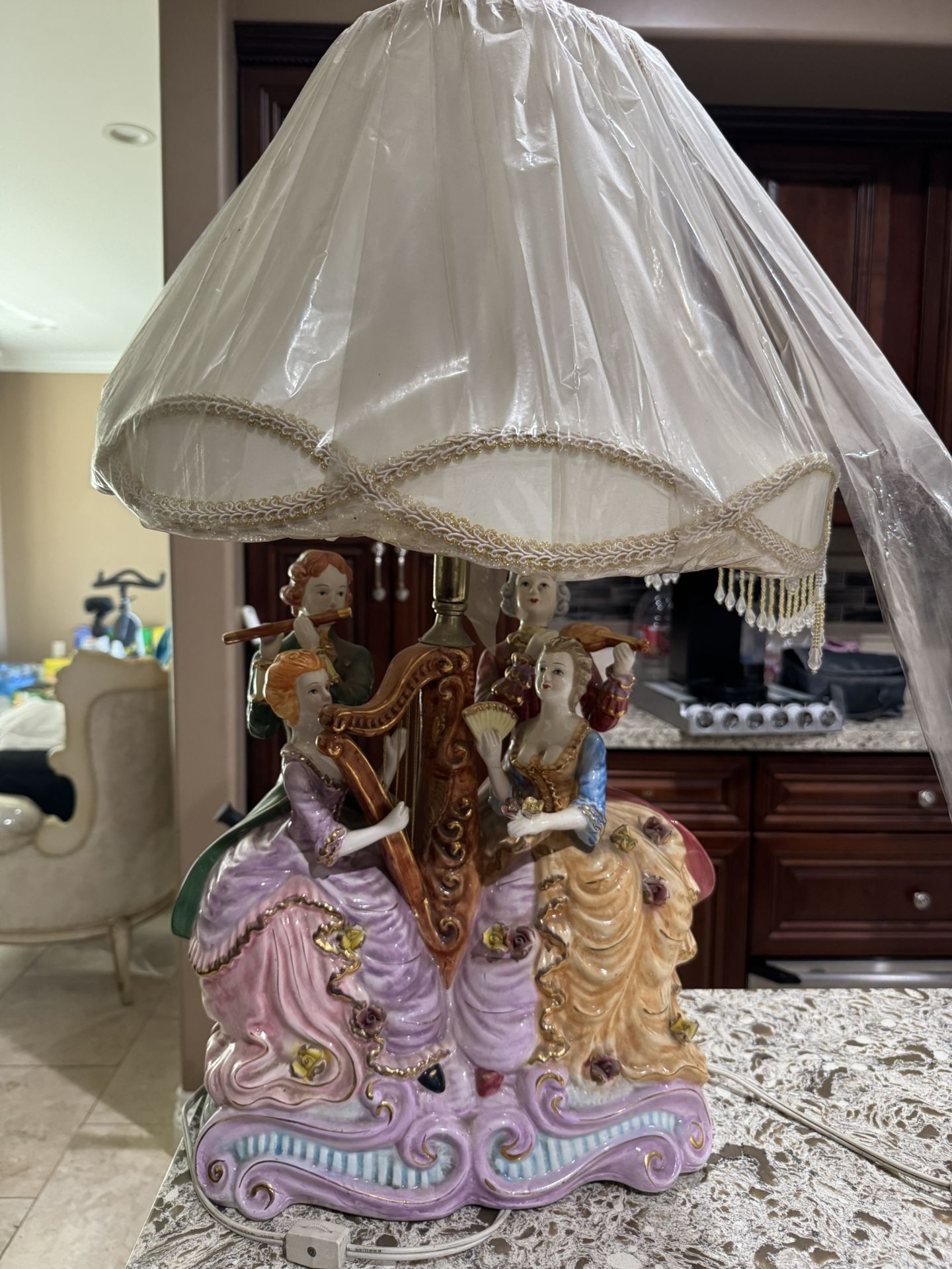 2 Vintage Porcelain Figural Lamp