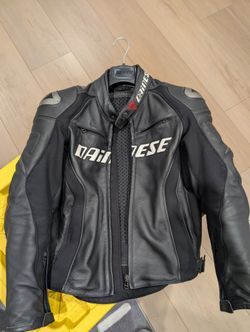 Dainese Mens Leguna Seca Leather Jacket Size 44 Euro