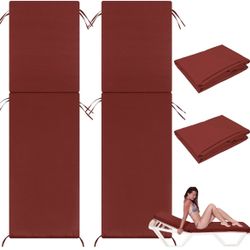 2 Pcs Outdoor Chaise Lounge Cushion Covers (Not Includes Cushion)
