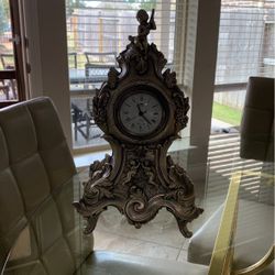 100% Silver Antique Clock Made In Italy 