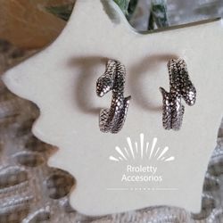 Sterling Silver 925 Snake Hoops 