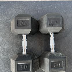 70 Pound Dumbbells 