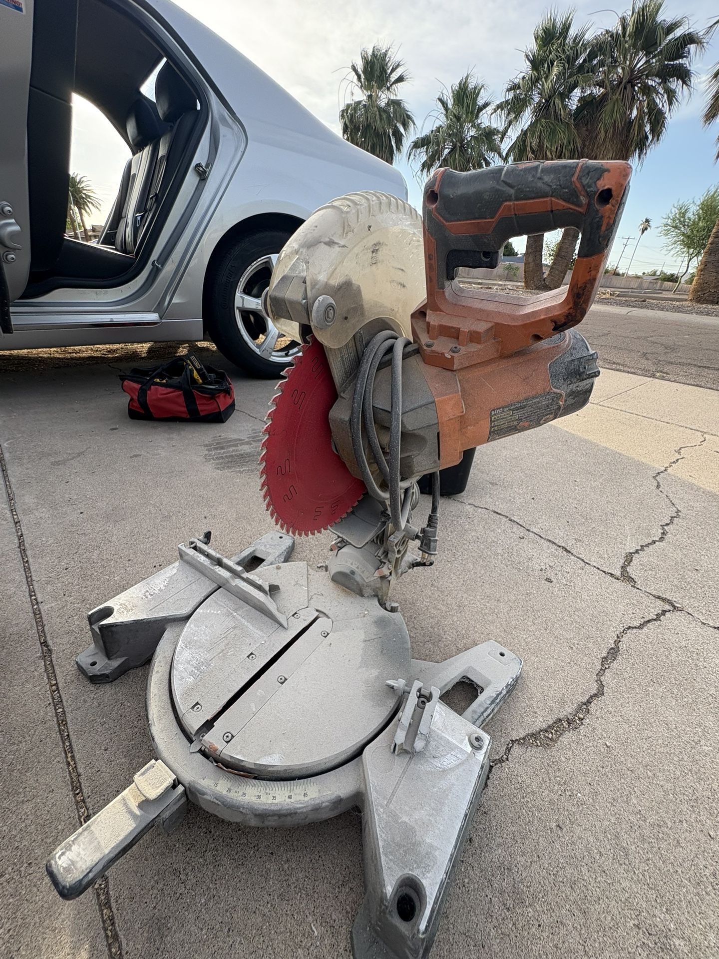 Rigid Miter Saw And Milwaukee toolbox