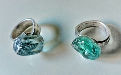 Up-cycled Sea Glass Rings