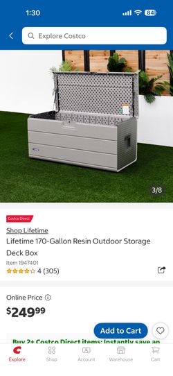 Lifetime 170-Gallon Resin Outdoor Storage Deck Box