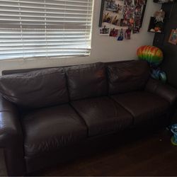 Leather couch set
