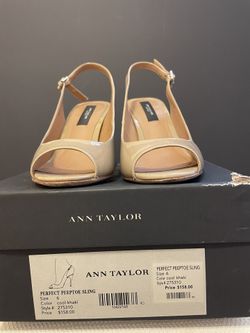 Ann Taylor Peep Toe Sling Back Size 6