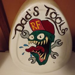 Painted Old School Bed Pan 