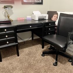 Wooden Desk with Chair 