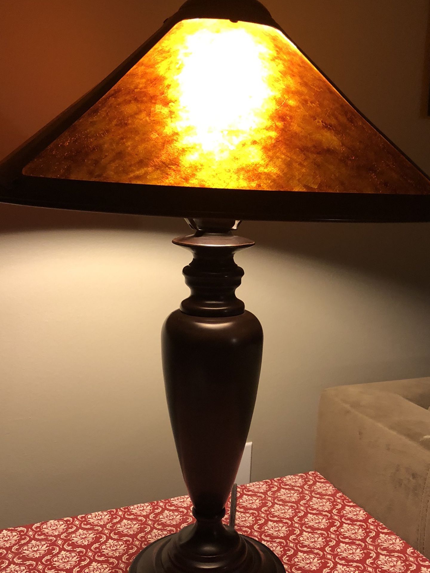 Amber Mica Table Lamp