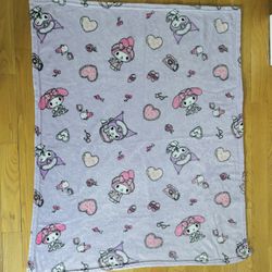 SANRIO KUROMI & MYMELODY - Silk Touch Throw Blanket Sleep Over Fun - 40"X 50"