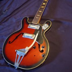 1960’S  KINGSTON HOLLOW IN BODY GUITAR -REBUILD OR PARTS …OBO