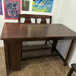 Wooden Brown High Table