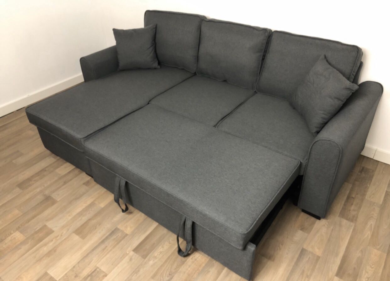 FREE DELIVERY THIS WEEKEND ONLY - BRAND NEW IN SEALED BOX SOFA BED SLEEPER SECTIONAL COUCH WITH STORAGE
