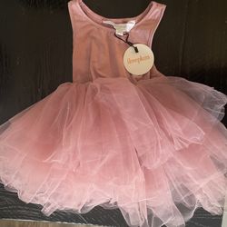 I Love Plum Dusty Pink Tutu Dress - Girls Tutu Dress - Girls Ballet Dress