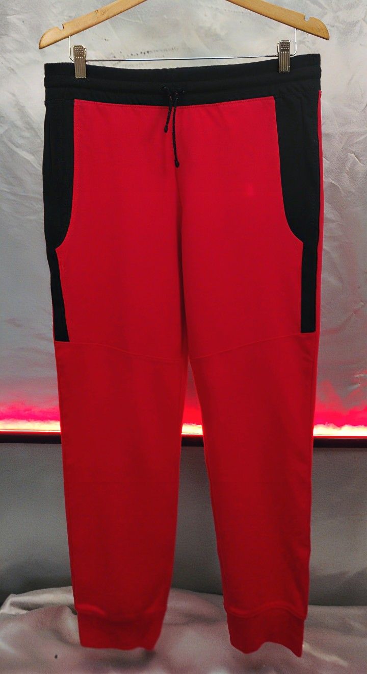 Athletic Works Sweatpants Men’s Small Red Black Fleece