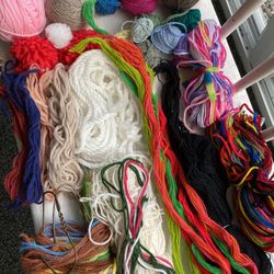 Yarn & Fibers For Pom Pom & Small Projects All Shown Included