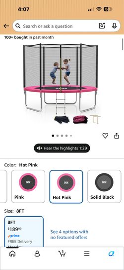 Trampoline for Kids,400LBS Outdoor Trampoline with Net-ASTM Approved Trampoline for Children and Adults