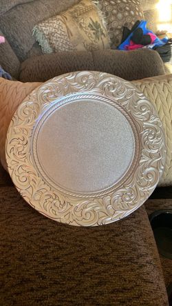 Silver charger plates
